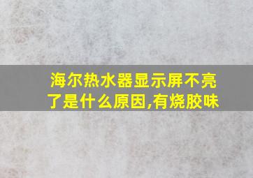 海尔热水器显示屏不亮了是什么原因,有烧胶味