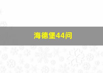 海德堡44问