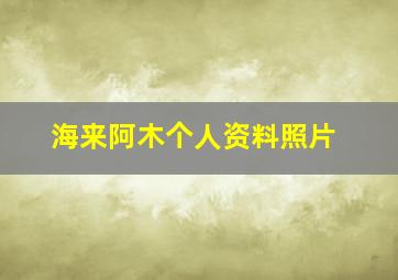 海来阿木个人资料照片