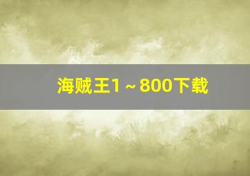 海贼王1～800下载