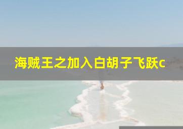 海贼王之加入白胡子飞跃c