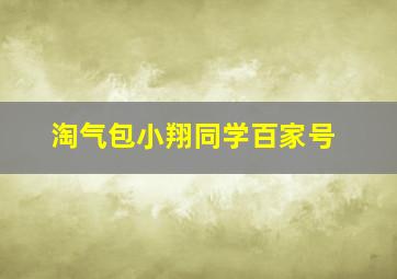 淘气包小翔同学百家号