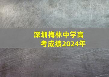 深圳梅林中学高考成绩2024年