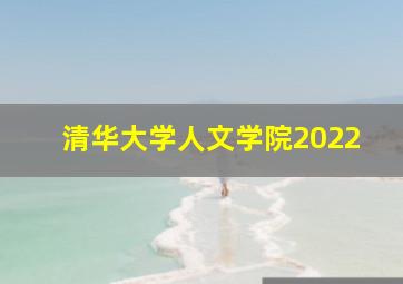 清华大学人文学院2022