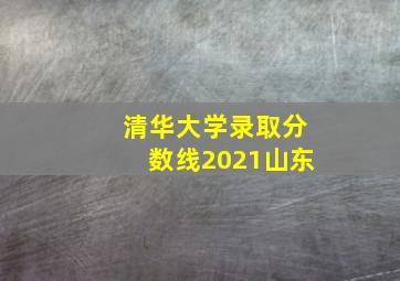 清华大学录取分数线2021山东