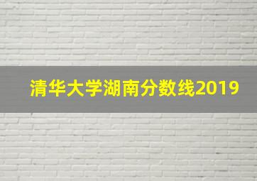 清华大学湖南分数线2019