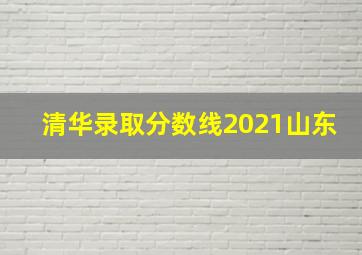 清华录取分数线2021山东