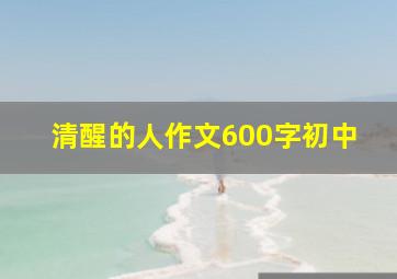 清醒的人作文600字初中