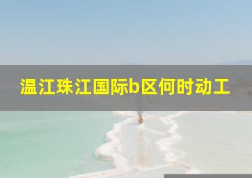 温江珠江国际b区何时动工