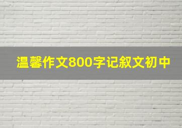 温馨作文800字记叙文初中