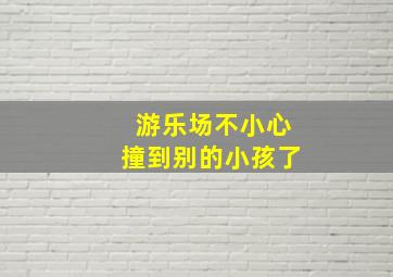 游乐场不小心撞到别的小孩了