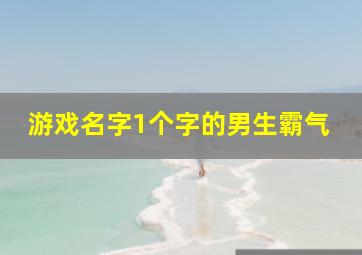 游戏名字1个字的男生霸气