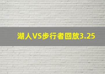 湖人VS步行者回放3.25