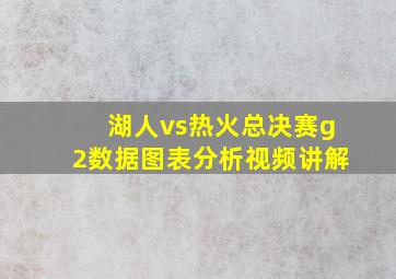 湖人vs热火总决赛g2数据图表分析视频讲解