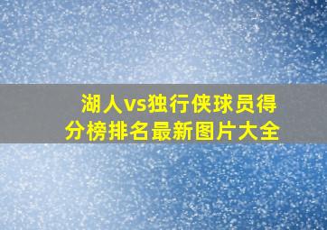 湖人vs独行侠球员得分榜排名最新图片大全