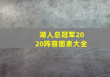 湖人总冠军2020阵容图表大全