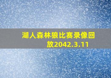 湖人森林狼比赛录像回放2042.3.11