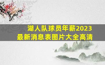 湖人队球员年薪2023最新消息表图片大全高清