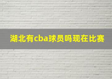 湖北有cba球员吗现在比赛