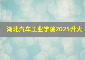 湖北汽车工业学院2025升大