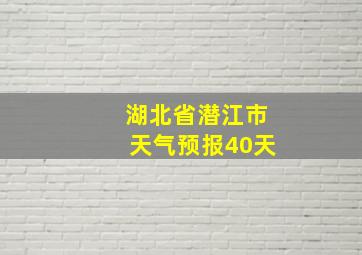 湖北省潜江市天气预报40天