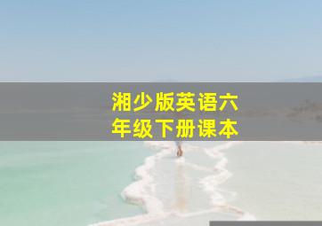 湘少版英语六年级下册课本