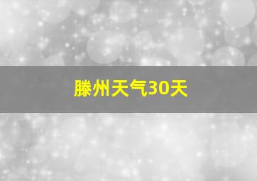 滕州天气30天