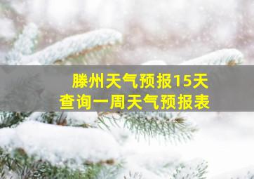 滕州天气预报15天查询一周天气预报表