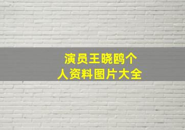 演员王晓鸥个人资料图片大全