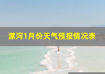 漯河1月份天气预报情况表