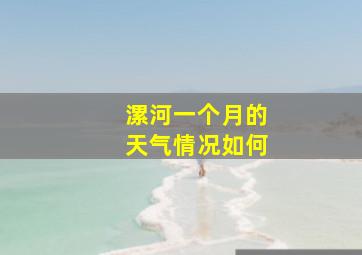 漯河一个月的天气情况如何