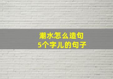 潮水怎么造句5个字儿的句子