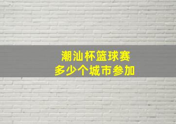 潮汕杯篮球赛多少个城市参加