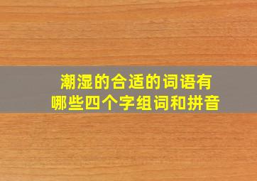 潮湿的合适的词语有哪些四个字组词和拼音