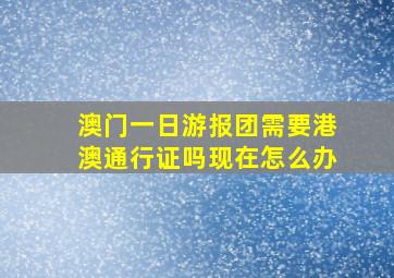 澳门一日游报团需要港澳通行证吗现在怎么办