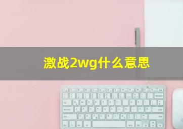 激战2wg什么意思