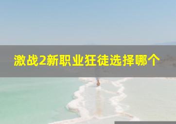 激战2新职业狂徒选择哪个