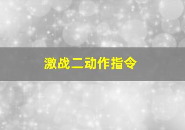 激战二动作指令