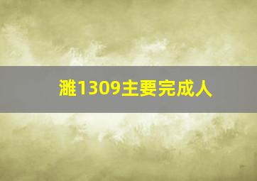 濉1309主要完成人