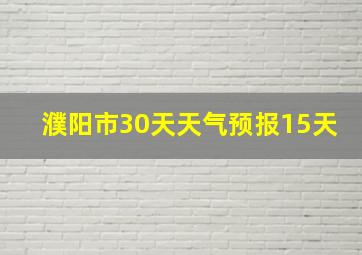 濮阳市30天天气预报15天