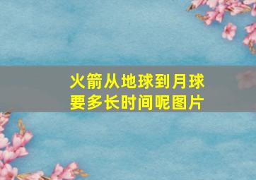 火箭从地球到月球要多长时间呢图片