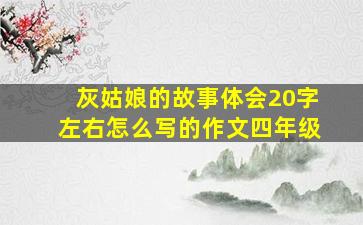 灰姑娘的故事体会20字左右怎么写的作文四年级