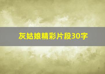 灰姑娘精彩片段30字