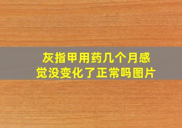 灰指甲用药几个月感觉没变化了正常吗图片