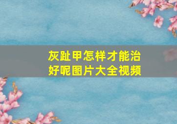 灰趾甲怎样才能治好呢图片大全视频