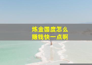 炼金国度怎么赚钱快一点啊