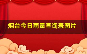 烟台今日雨量查询表图片