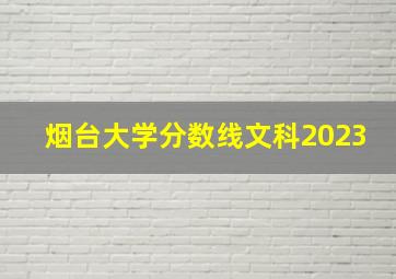 烟台大学分数线文科2023