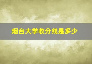 烟台大学收分线是多少