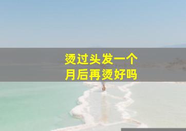 烫过头发一个月后再烫好吗